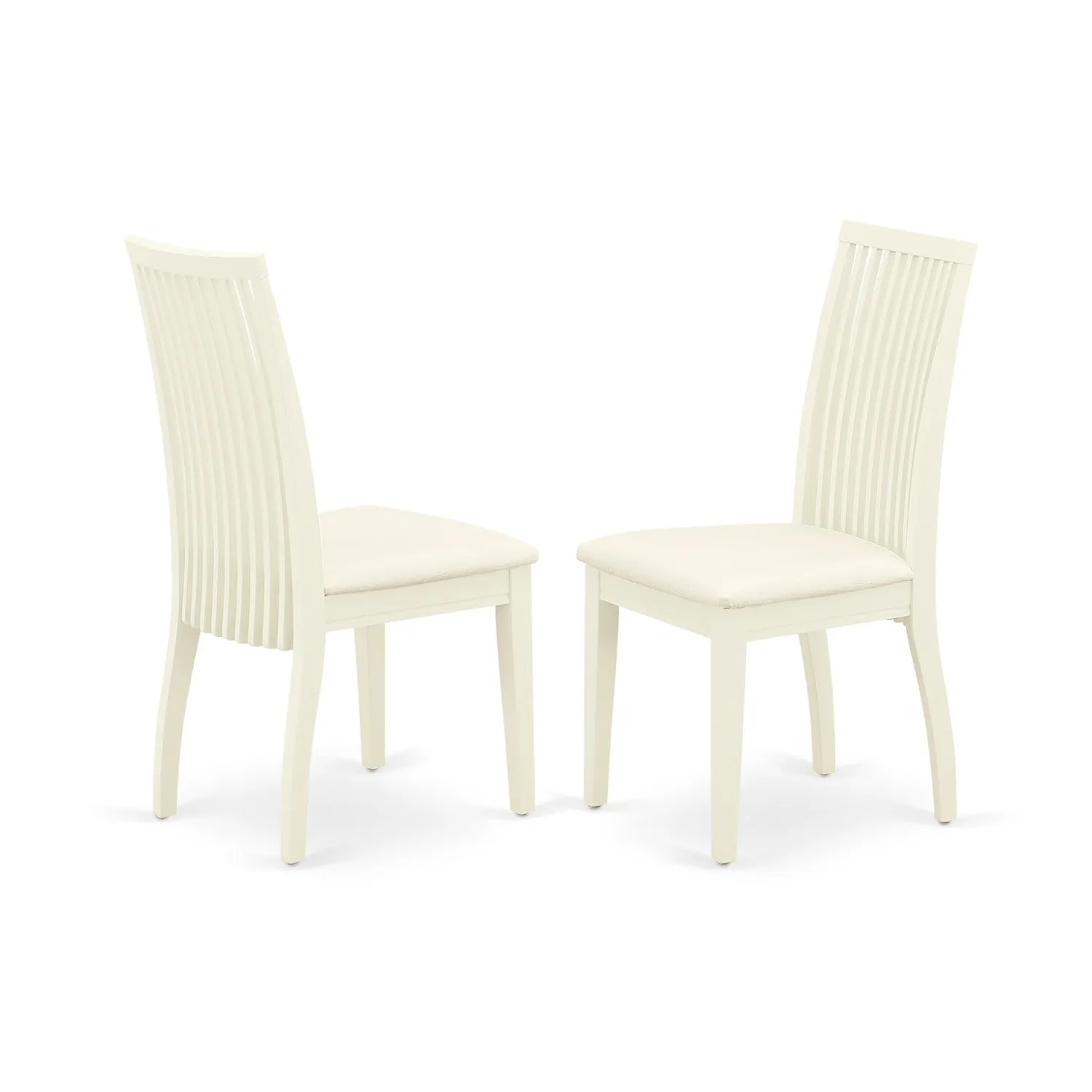 East West Furniture AVIP7-LWH-C 7 Piece Kitchen Table & Chairs Set Consist of an Oval Dining Room Table with Butterfly Leaf and 6 Linen Fabric Upholstered Chairs, 42x60 Inch, Linen White
