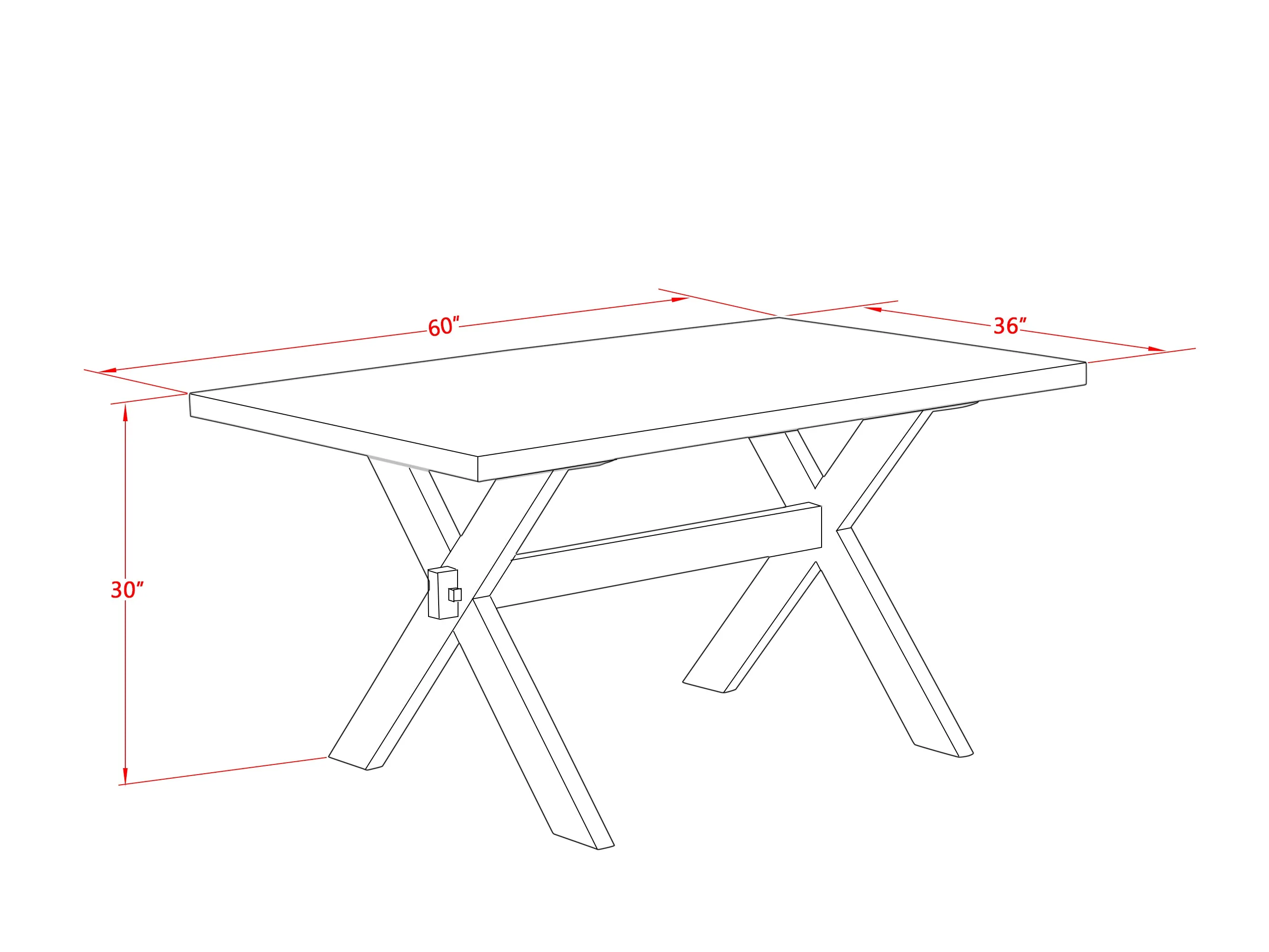 East West Furniture X796MZ748-6 6 Piece Dining Set Contains a Rectangle Dining Room Table with X-Legs and 4 Coffee Linen Fabric Upholstered Chairs with a Bench, 36x60 Inch, Multi-Color