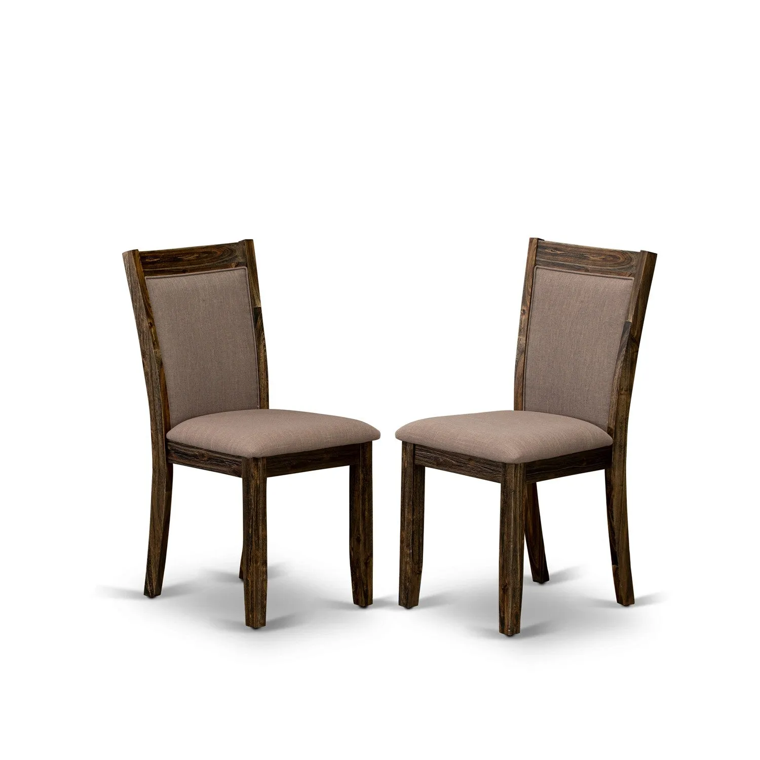 East West Furniture X796MZ748-6 6 Piece Dining Set Contains a Rectangle Dining Room Table with X-Legs and 4 Coffee Linen Fabric Upholstered Chairs with a Bench, 36x60 Inch, Multi-Color